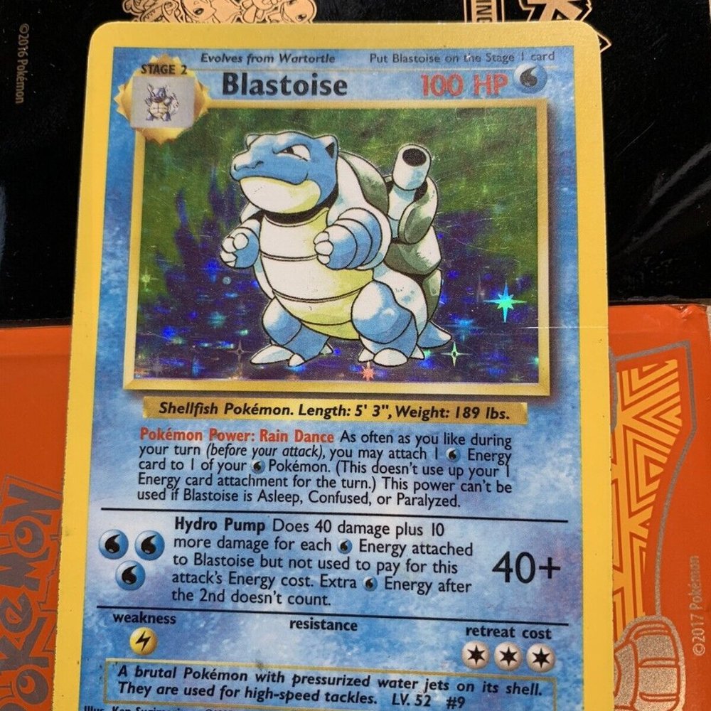 Rare Foil Holo Blastoise 2/102 Holographic PSA Gradeable Pokemon Card Light Play